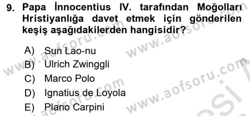 Rusya Tarihi Dersi 2023 - 2024 Yılı (Vize) Ara Sınav Soruları 9. Soru