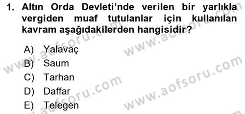 Rusya Tarihi Dersi 2024 - 2025 Yılı (Final) Dönem Sonu Sınav Soruları 1. Soru