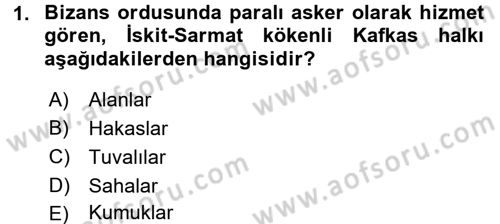 Osmanlı Tarihi (1300-1566) Dersi 2017 - 2018 Yılı (Final) Dönem Sonu Sınav Soruları 1. Soru