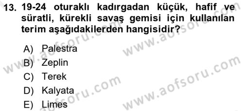 Osmanlı Tarihi (1300-1566) Dersi 2018 - 2019 Yılı (Final) Dönem Sonu Sınav Soruları 13. Soru