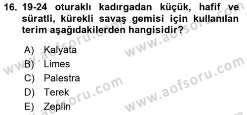 Osmanlı Tarihi (1300-1566) Dersi 2020 - 2021 Yılı Yaz Okulu Sınav Soruları 16. Soru