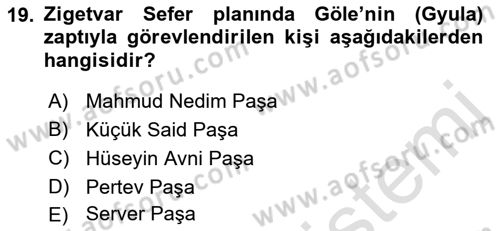 Osmanlı Tarihi (1300-1566) Dersi 2022 - 2023 Yılı Yaz Okulu Sınav Soruları 19. Soru