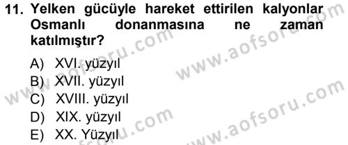 Osmanlı Merkez ve Taşra Teşkilatı Dersi Ara Sınavı Deneme Sınav Soruları 11. Soru