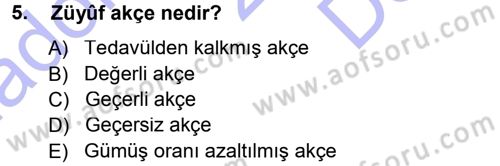 Osmanlı Merkez ve Taşra Teşkilatı Dersi 2012 - 2013 Yılı (Final) Dönem Sonu Sınav Soruları 5. Soru