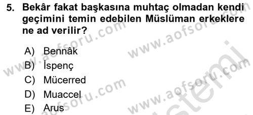 Osmanlı Merkez ve Taşra Teşkilatı Dersi 2021 - 2022 Yılı (Final) Dönem Sonu Sınav Soruları 5. Soru