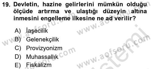 Osmanlı Merkez ve Taşra Teşkilatı Dersi 2023 - 2024 Yılı (Final) Dönem Sonu Sınav Soruları 19. Soru