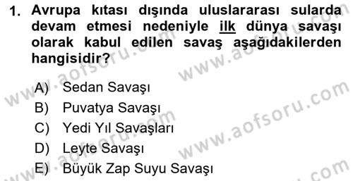Osmanlı Tarihi (1789-1876) Dersi 2018 - 2019 Yılı Yaz Okulu Sınav Soruları 1. Soru