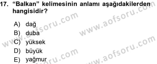 Osmanlı Türkçesi Metinleri 1 Dersi 2015 - 2016 Yılı (Vize) Ara Sınav Soruları 17. Soru