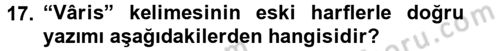 Osmanlı Türkçesi Metinleri 2 Dersi 2012 - 2013 Yılı (Final) Dönem Sonu Sınav Soruları 17. Soru
