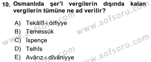 Osmanlı Türkçesi Metinleri 2 Dersi 2016 - 2017 Yılı (Vize) Ara Sınav Soruları 10. Soru
