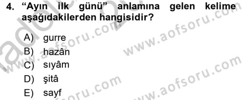 Osmanlı Türkçesi Metinleri 2 Dersi 2016 - 2017 Yılı (Vize) Ara Sınav Soruları 4. Soru