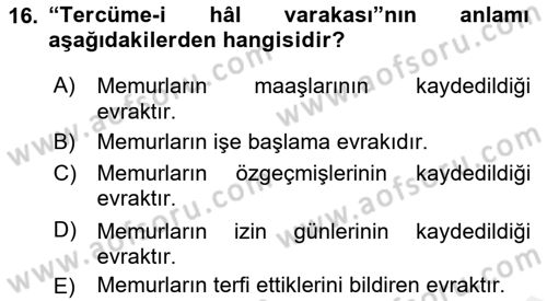 Osmanlı Türkçesi Metinleri 2 Dersi 2017 - 2018 Yılı (Final) Dönem Sonu Sınav Soruları 16. Soru