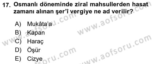 Osmanlı Türkçesi Metinleri 2 Dersi 2018 - 2019 Yılı (Vize) Ara Sınav Soruları 17. Soru