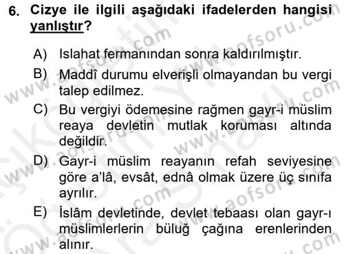 Osmanlı Türkçesi Metinleri 2 Dersi 2018 - 2019 Yılı (Vize) Ara Sınav Soruları 6. Soru