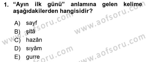 Osmanlı Türkçesi Metinleri 2 Dersi 2018 - 2019 Yılı Yaz Okulu Sınav Soruları 1. Soru