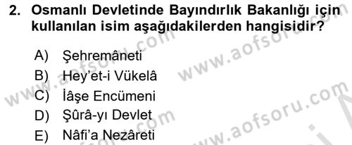 Osmanlı Türkçesi Metinleri 2 Dersi 2023 - 2024 Yılı Yaz Okulu Sınav Soruları 2. Soru