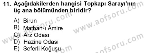 Osmanlı Devlenti’nde Yenileşme Hareketleri (1703-1876) Dersi 2012 - 2013 Yılı (Vize) Ara Sınav Soruları 11. Soru