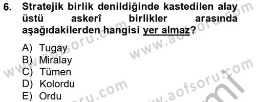 Osmanlı Devlenti’nde Yenileşme Hareketleri (1703-1876) Dersi 2012 - 2013 Yılı (Vize) Ara Sınav Soruları 6. Soru
