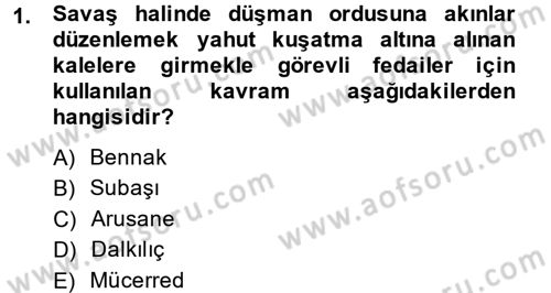 Osmanlı Devlenti’nde Yenileşme Hareketleri (1703-1876) Dersi 2014 - 2015 Yılı (Vize) Ara Sınav Soruları 1. Soru