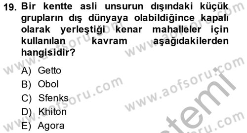 Osmanlı Devlenti’nde Yenileşme Hareketleri (1703-1876) Dersi 2014 - 2015 Yılı (Final) Dönem Sonu Sınav Soruları 19. Soru