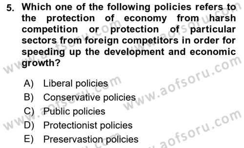 Political Thought Dersi Ara Sınavı Deneme Sınav Soruları 5. Soru