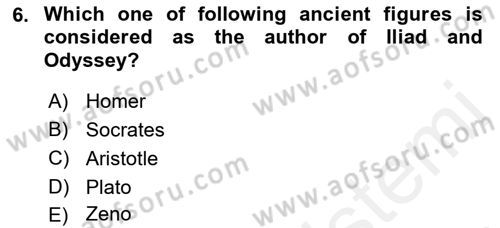 Political Thought Dersi Ara Sınavı Deneme Sınav Soruları 6. Soru