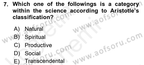 Political Thought Dersi Ara Sınavı Deneme Sınav Soruları 7. Soru