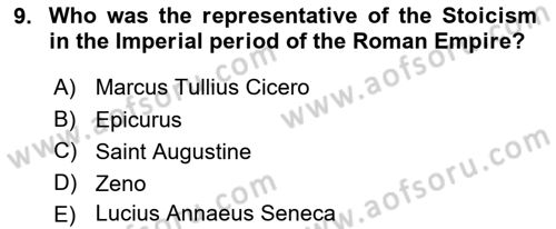 Political Thought Dersi 2018 - 2019 Yılı (Vize) Ara Sınav Soruları 9. Soru