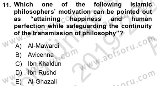 Political Thought Dersi Ara Sınavı Deneme Sınav Soruları 11. Soru