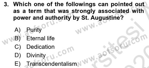 Political Thought Dersi 2019 - 2020 Yılı (Final) Dönem Sonu Sınav Soruları 3. Soru