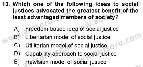 Political Thought Dersi 2020 - 2021 Yılı Yaz Okulu Sınav Soruları 13. Soru