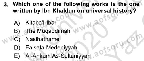 Political Thought Dersi 2020 - 2021 Yılı Yaz Okulu Sınav Soruları 3. Soru