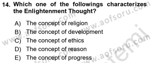 Political Thought Dersi 2021 - 2022 Yılı Yaz Okulu Sınav Soruları 14. Soru