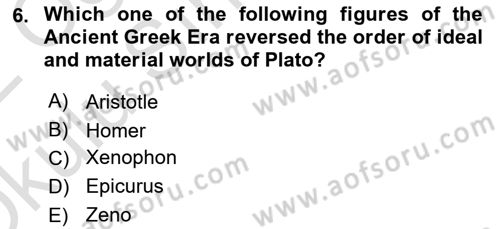 Political Thought Dersi 2021 - 2022 Yılı Yaz Okulu Sınav Soruları 6. Soru