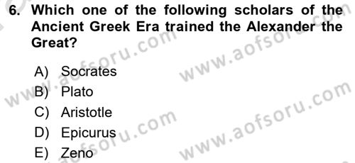 Political Thought Dersi Ara Sınavı Deneme Sınav Soruları 6. Soru