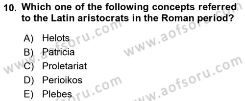 Political Thought Dersi 2023 - 2024 Yılı (Vize) Ara Sınav Soruları 10. Soru