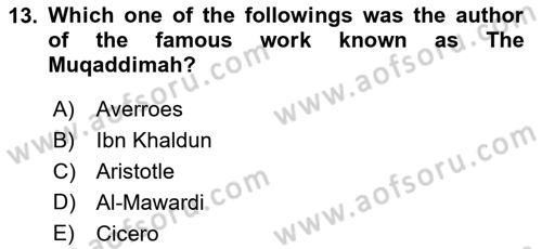 Political Thought Dersi 2023 - 2024 Yılı (Vize) Ara Sınav Soruları 13. Soru