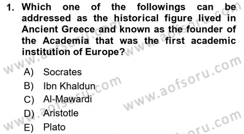 Political Thought Dersi 2023 - 2024 Yılı (Final) Dönem Sonu Sınav Soruları 1. Soru