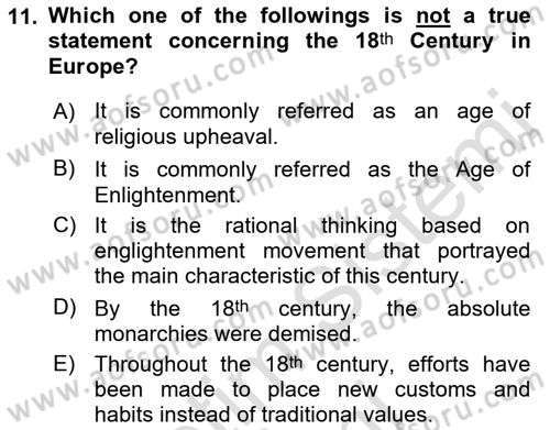 Political Thought Dersi 2023 - 2024 Yılı (Final) Dönem Sonu Sınav Soruları 11. Soru