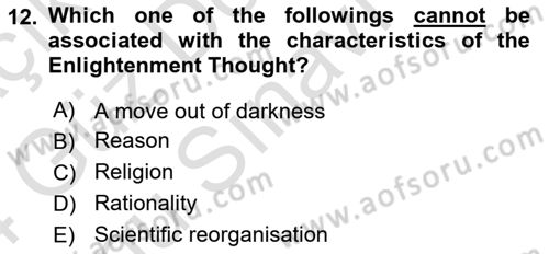 Political Thought Dersi 2023 - 2024 Yılı (Final) Dönem Sonu Sınav Soruları 12. Soru