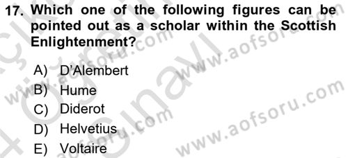 Political Thought Dersi 2023 - 2024 Yılı Yaz Okulu Sınav Soruları 17. Soru
