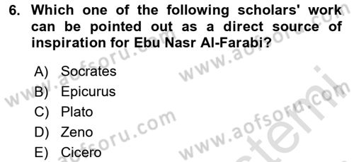 Political Thought Dersi 2023 - 2024 Yılı Yaz Okulu Sınav Soruları 6. Soru