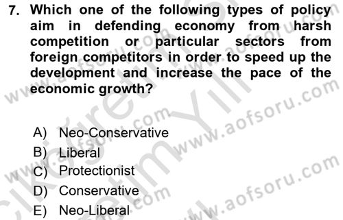 Political Thought Dersi 2023 - 2024 Yılı Yaz Okulu Sınav Soruları 7. Soru
