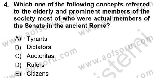 Political Thought Dersi 2024 - 2025 Yılı (Vize) Ara Sınav Soruları 4. Soru