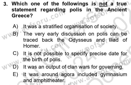 Political Thought Dersi 2024 - 2025 Yılı (Final) Dönem Sonu Sınav Soruları 3. Soru