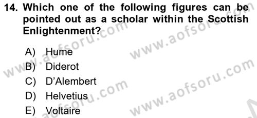 Political Thought Dersi 2024 - 2025 Yılı Yaz Okulu Sınav Soruları 14. Soru