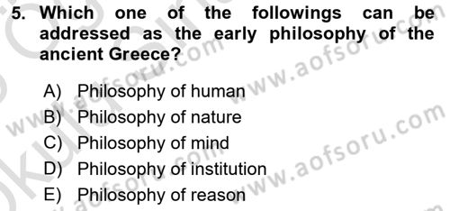 Political Thought Dersi 2024 - 2025 Yılı Yaz Okulu Sınav Soruları 5. Soru