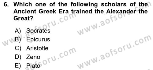 Political Thought Dersi 2024 - 2025 Yılı Yaz Okulu Sınav Soruları 6. Soru