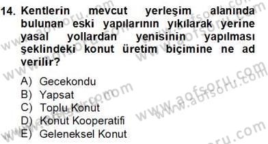 Mimarlik Tarihi Dersi 2012 - 2013 Yılı (Final) Dönem Sonu Sınav Soruları 14. Soru
