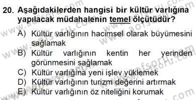 Mimarlik Tarihi Dersi 2012 - 2013 Yılı (Final) Dönem Sonu Sınav Soruları 20. Soru